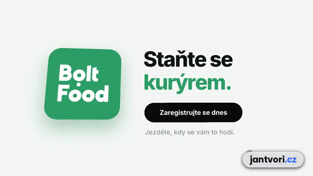 Motion grafika pro nábor kurýrů Bolt Food — animovaná reklama s mobilním rozhraním a ilustrací skútru